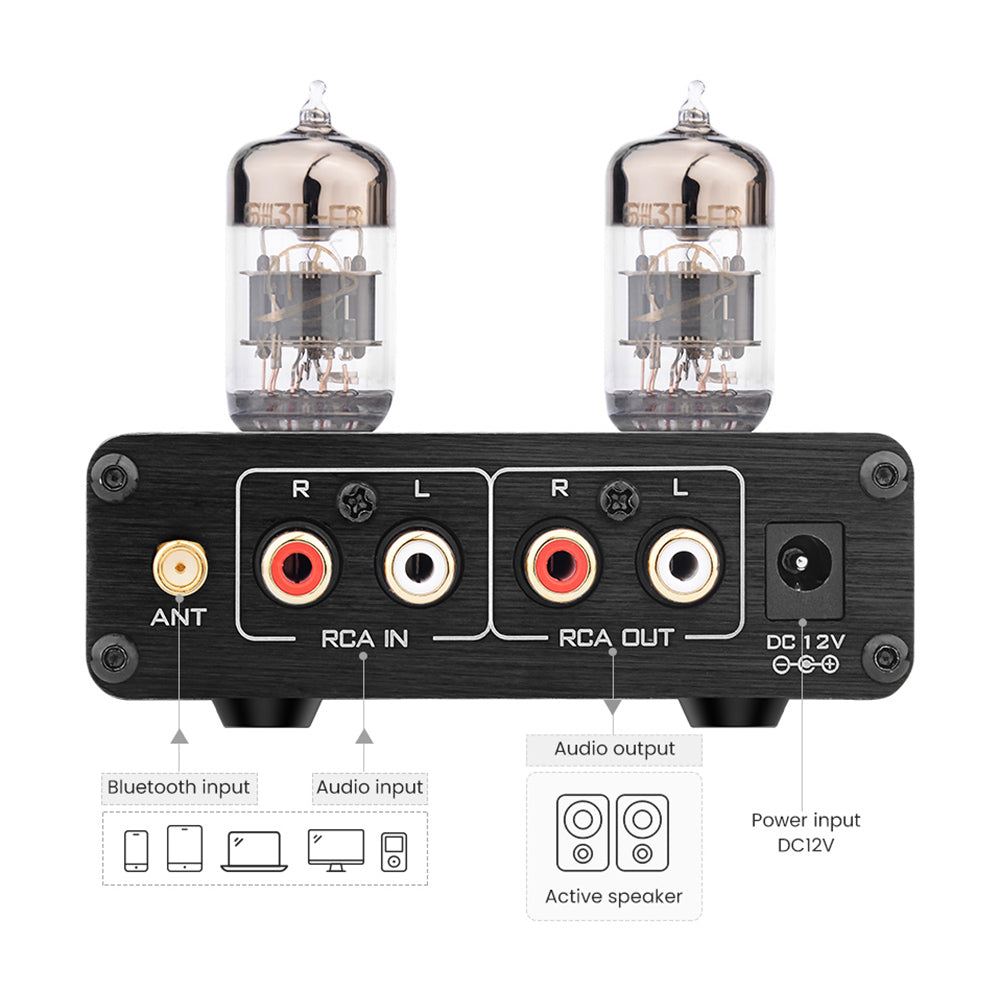 Tube Amplifier Preamp - AIYIMA T7 | Bluetooth Amplifier | 2.0CH Tube Pre-amp | Vacuum Tube Amplifier - AIYIMA