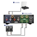 AIYIMA A06 | MM/MC Phono Amplifier TPA3221 100Wx2 Stereo HiFi Power AMP for Turntable Phonograph Preamp Treble Bass Control