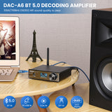 AIYIMA DAC-A6 | 32BIT 768KHz DSD512 USB DAC APTX-HD Decoder Audio COAX OPTICAL With OLED