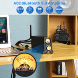 AIYIMA A02| Bluetooth TPA3116D2 Amplifier QCC3034 AptX Stereo Receiver 100W Home Audio Class D Power Digital Amp w/VU Meter